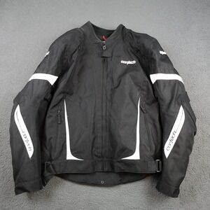 Cortech VRX 2.0 Jacket Mens XL Black Textile Motorcycle Armor Reflective Lined